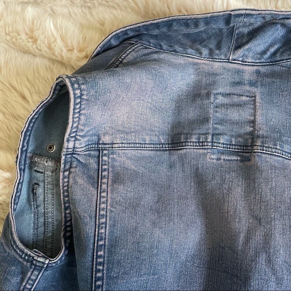 G-STAR Blue & Pink denim sleeveless vest - Picture 13 of 15